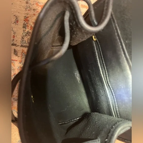 Coach vintage 90s black leather daypack backpack - Picture 10 of 15